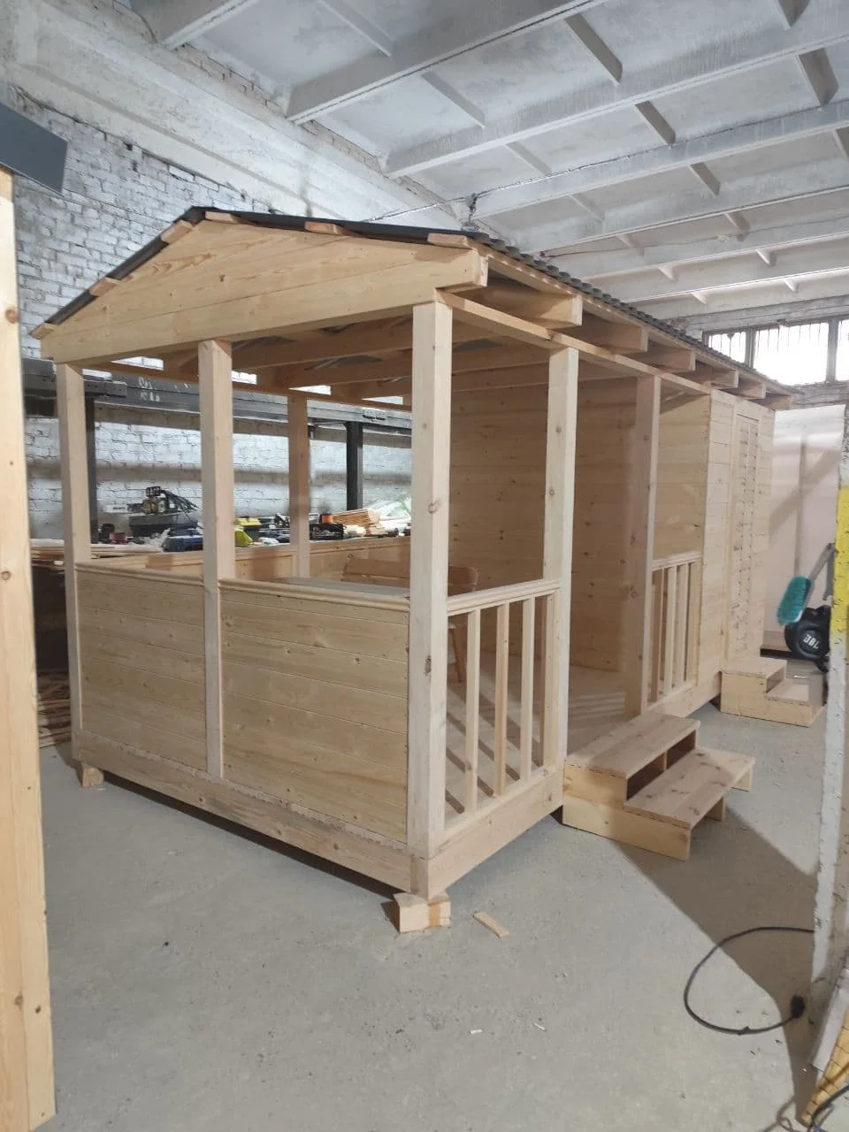 Беседка 2,5×5 с хозблоком House Baikal